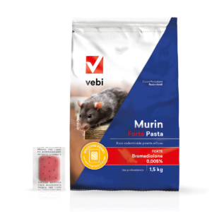 Sacco di esca rodenticida pronta all'uso in bocconi di pasta contro topi e ratti