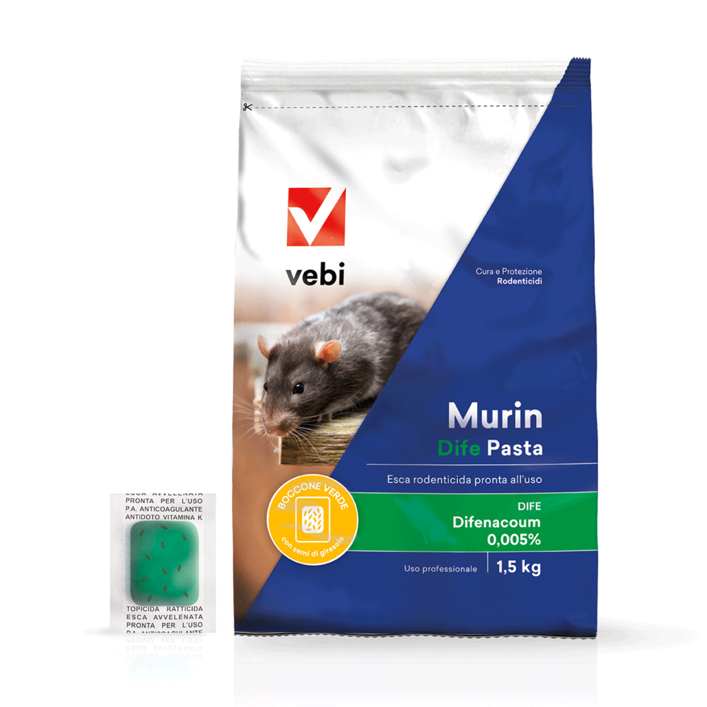 Sacco di esca rodenticida in bocconi di pasta fresca per topi e ratti