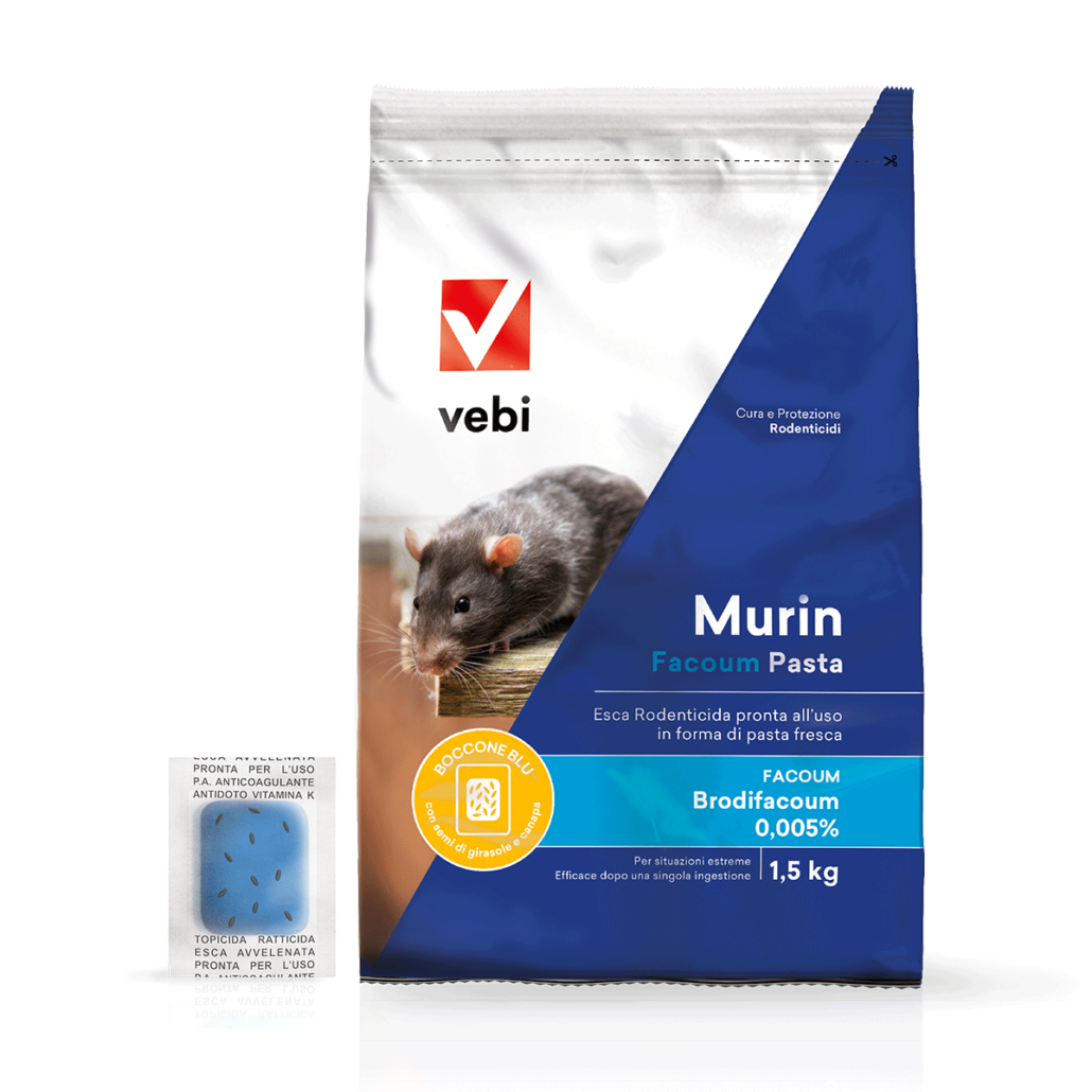 Sacco di esca rodenticida in bocconi di pasta fresca contro topi e ratti