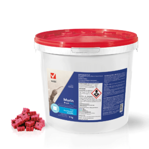 Secchio da 5 kg di esca rodenticida in blocco paraffinato contro topi e ratti