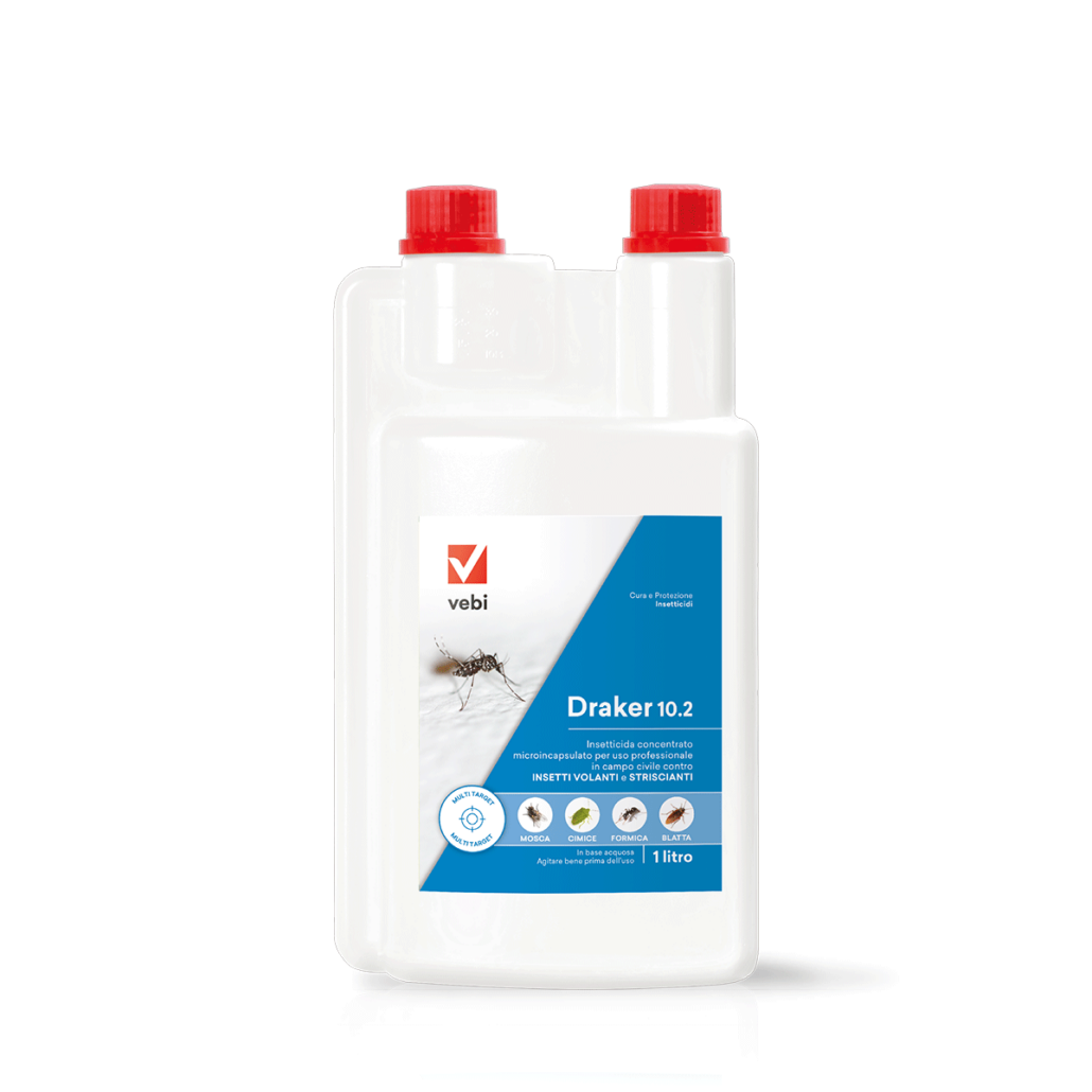 Flacone da 1 litro di insetticida microincapsulato ad azione abbattente contro mosche, cimici, formiche e blatte