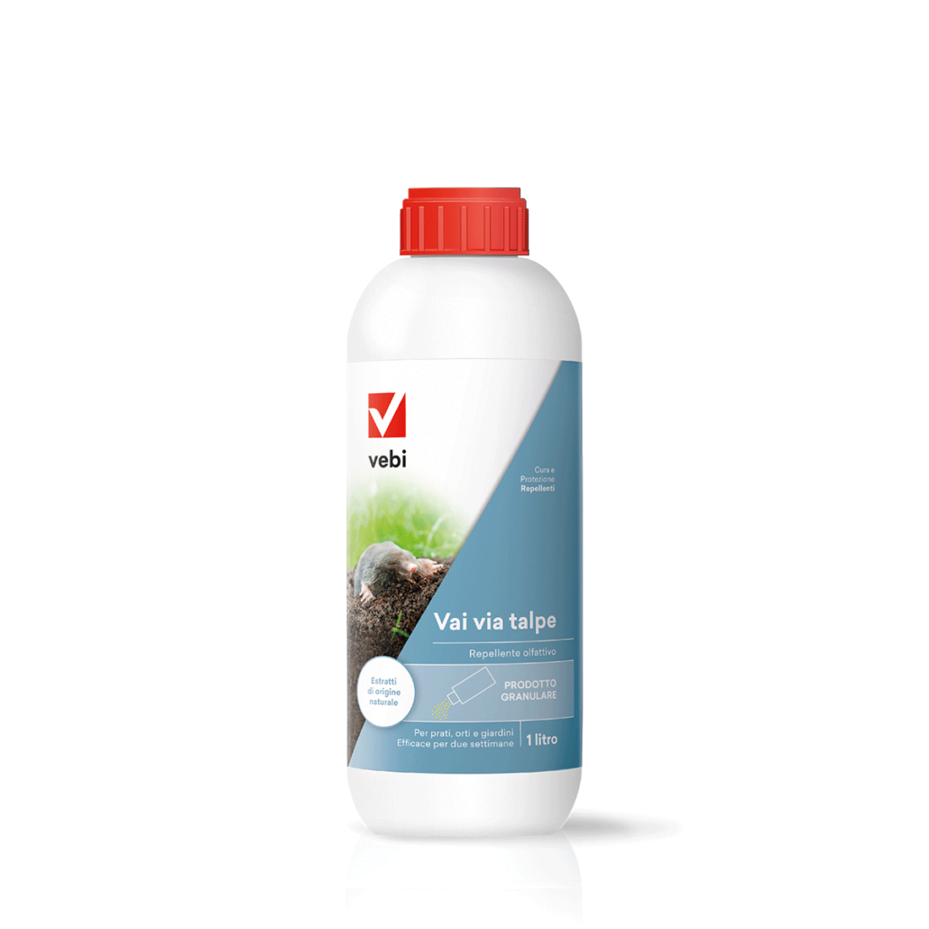 Flacone contenente repellente contro le talpe