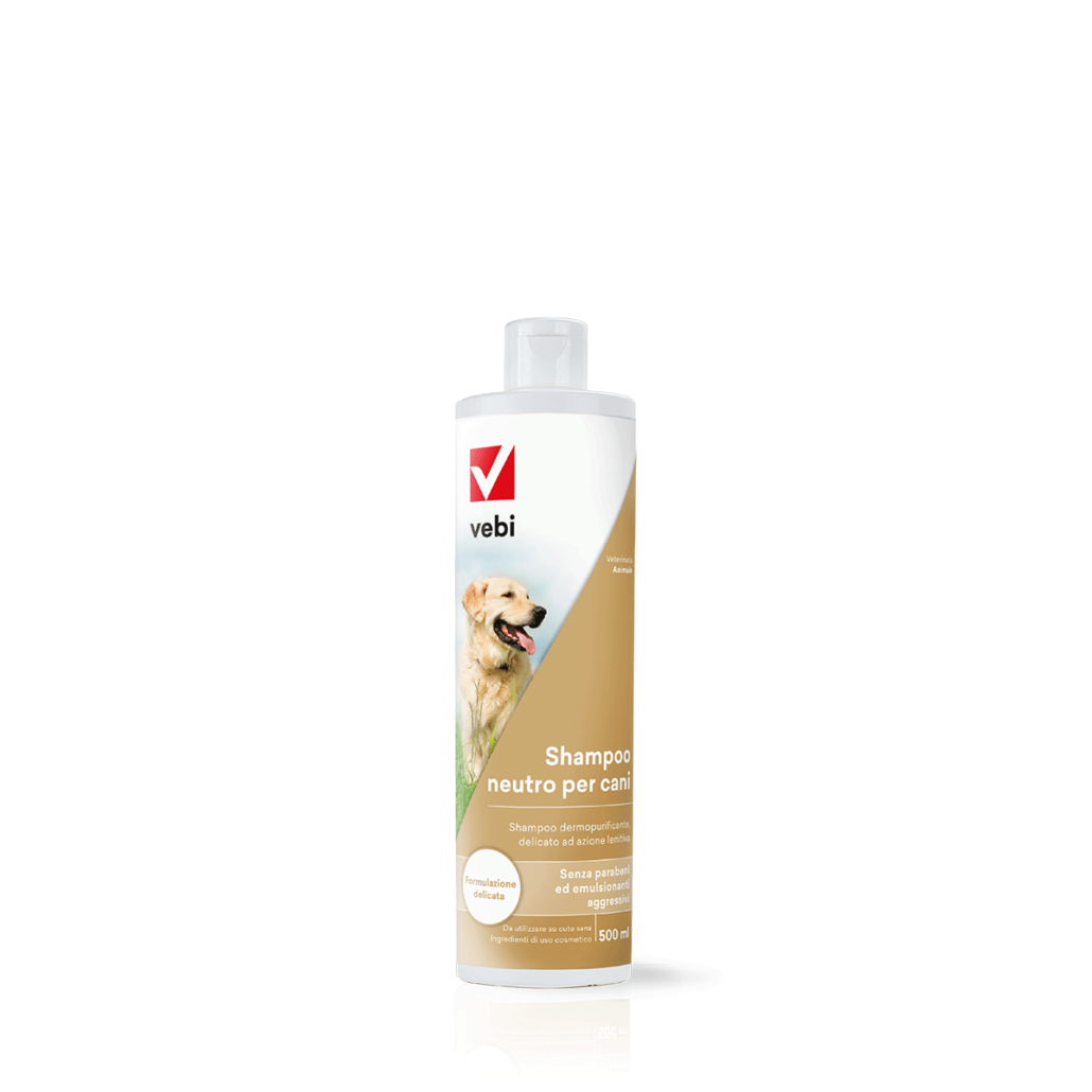 Bottiglia shampoo dermopurificante, delicato ad azione lenitiva per cani