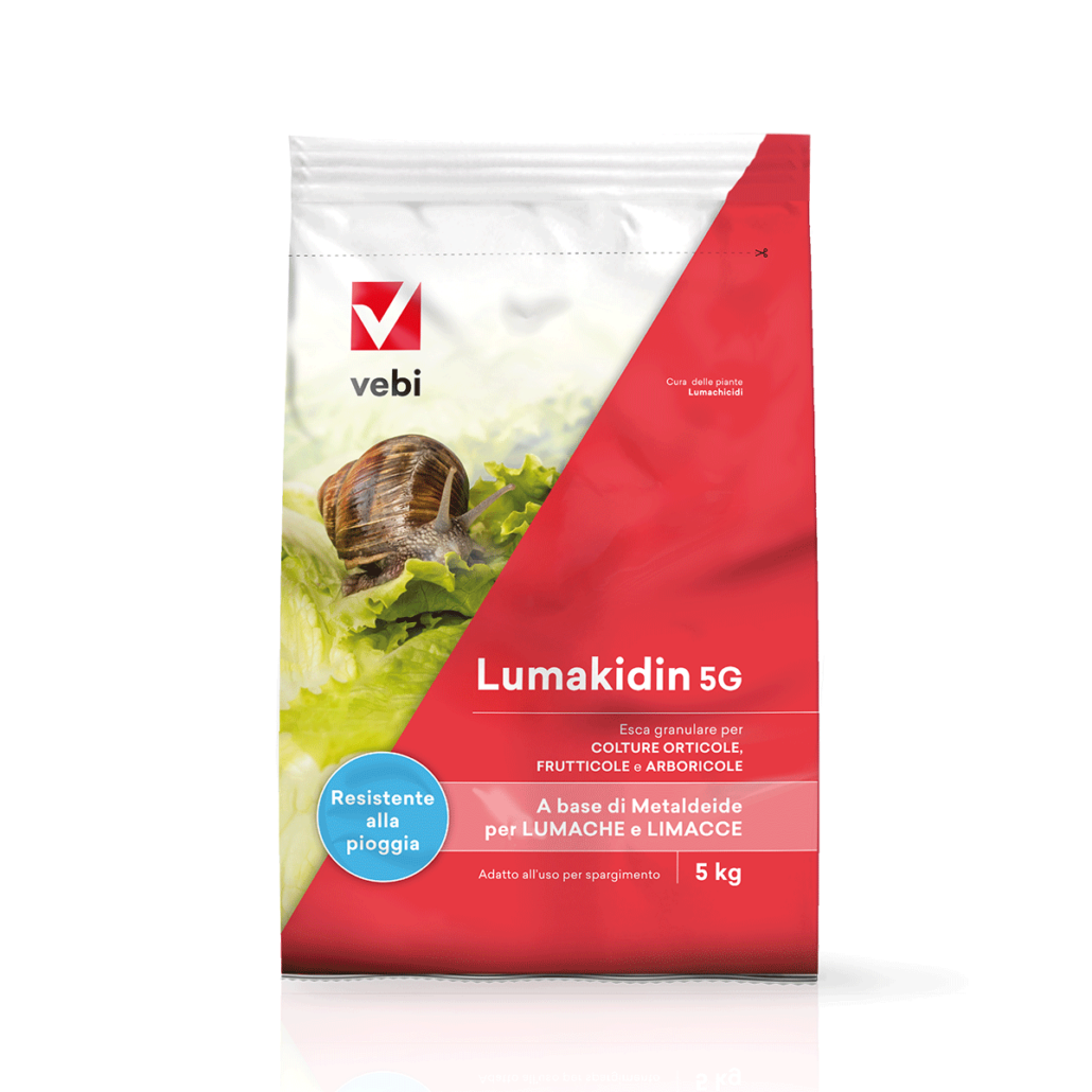 Sacco rosso di esca a base di metaldeide per lumache e limacce, resistente alla pioggia