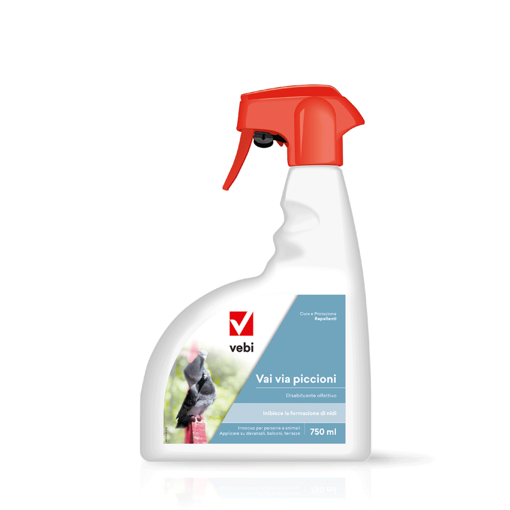 Flacone di disabituante spray contro piccioni e volatili contro i piccioni