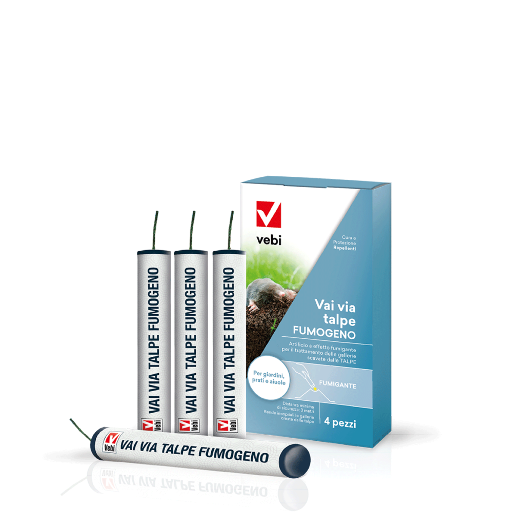 Cartucce di artificio a effetto fumigante per il trattamento delle gallerie scavate dalle talpe