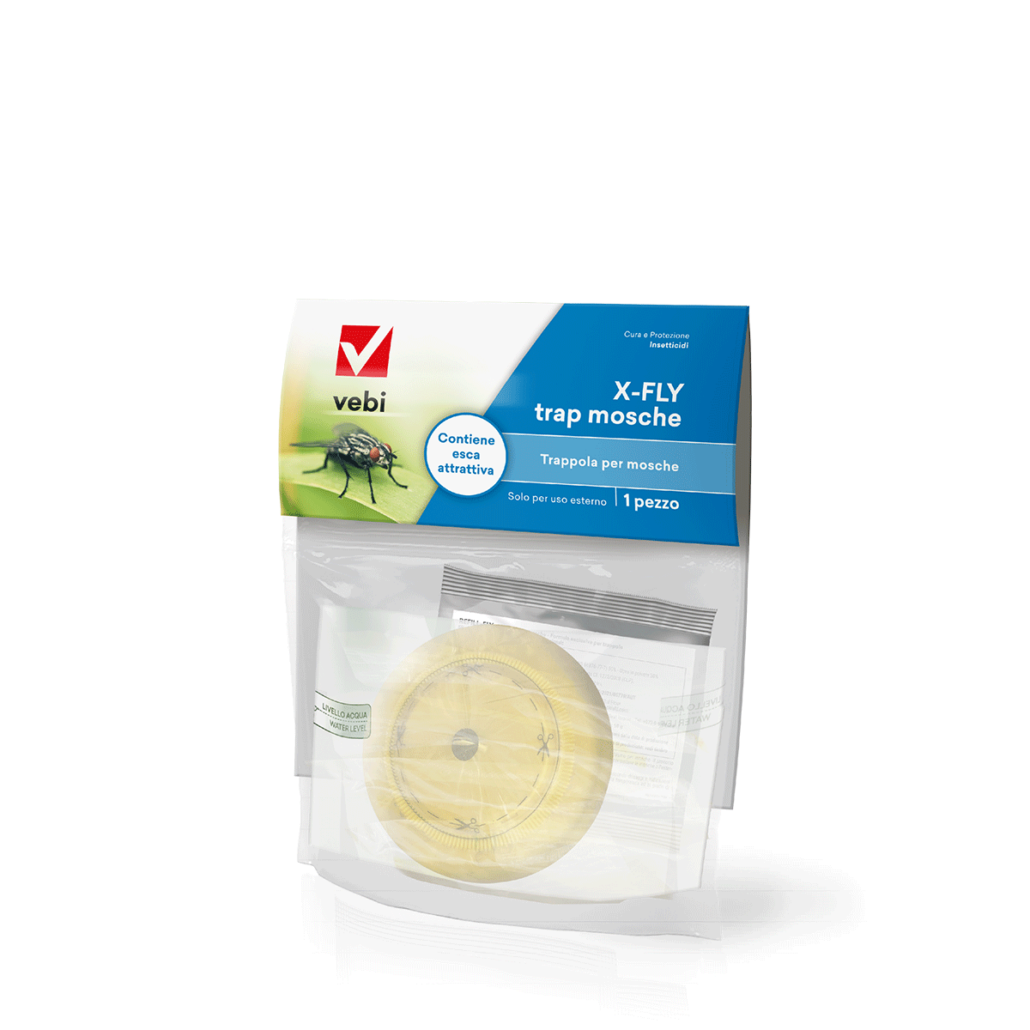 Busta trasparente con trappola per la cattura di mosche e insetti volanti