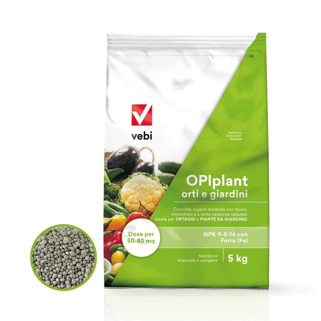 Sacco da 5 kg di concime orgnao-minerale con azoto per la nutrizione delle piante