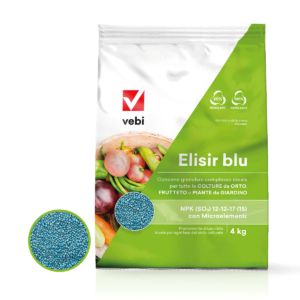 Sacco da 4 kg di concime Elisir blu per la nutrizione delle piante