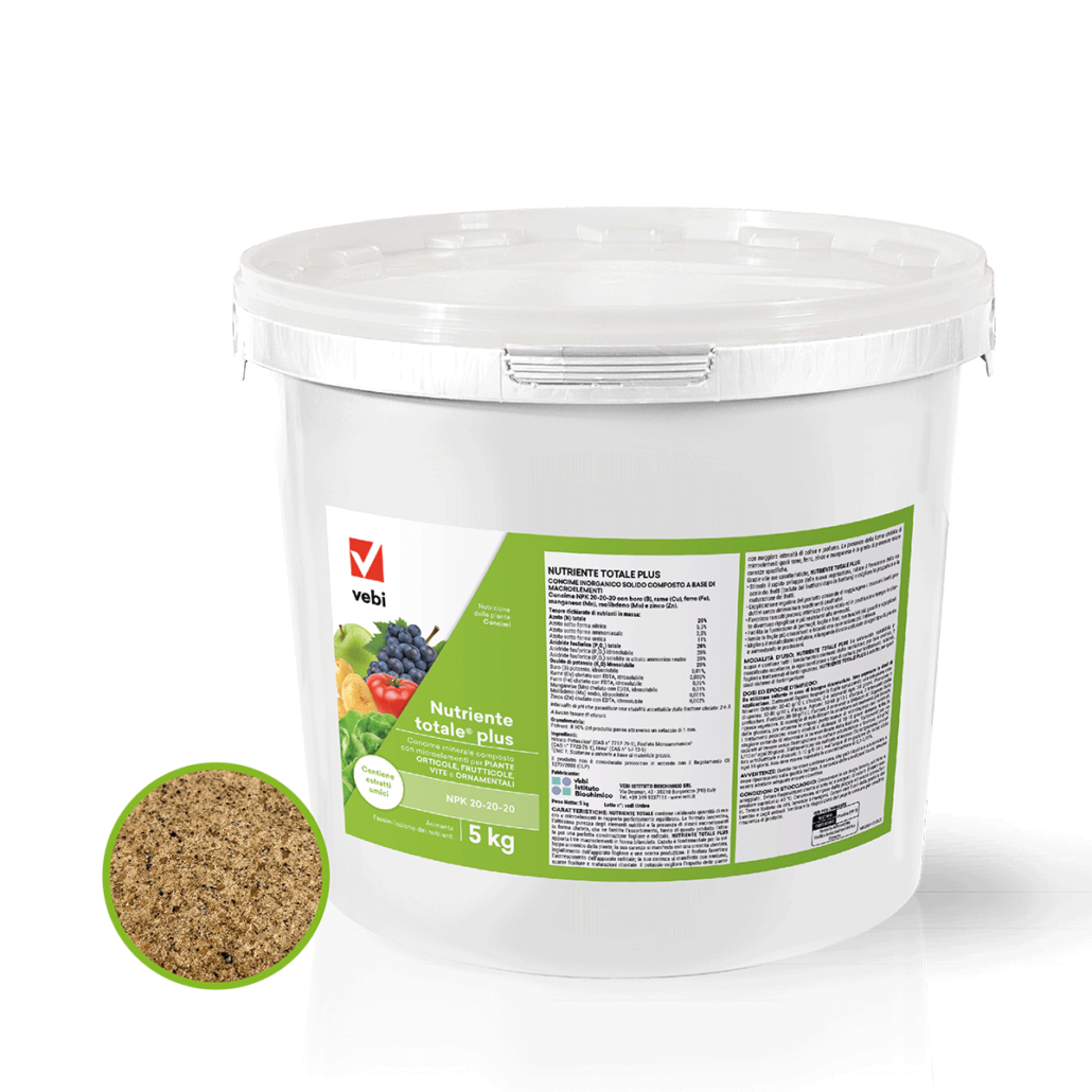 Secchio da 5 kg di concime minerale con microelementi per la nutrizione delle piante