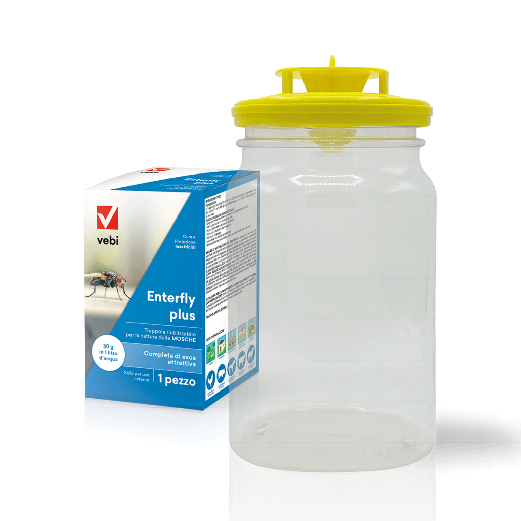 Trappola per la cattura delle mosche completamente riutilizzabile