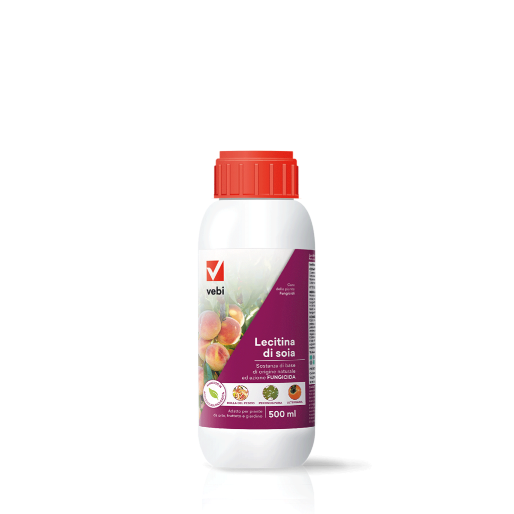 Lecitina di soia: flacone di sostanza di base di origina naturale ad azione fungicida per la cura delle piante